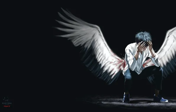 Крылья, ангел, арт, 青春.Youth, Heart K