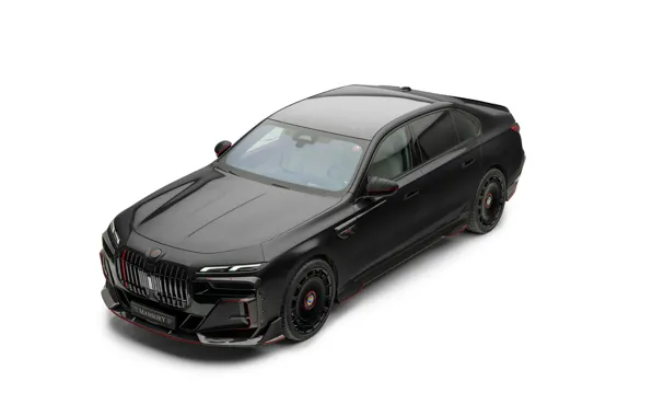 Картинка BMW, белый фон, седан, роскошь, люкс, 7 Series, Mansory, G70