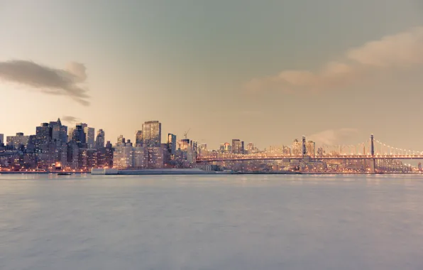 USA, United States, New York, Manhattan, New York City, Skyline, America, Queensboro Bridge