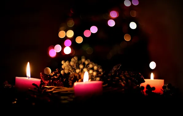 Картинка фон, праздник, свечи