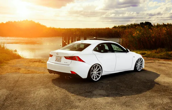 Картинка Lexus, vossen wheels, IS F-sport, white