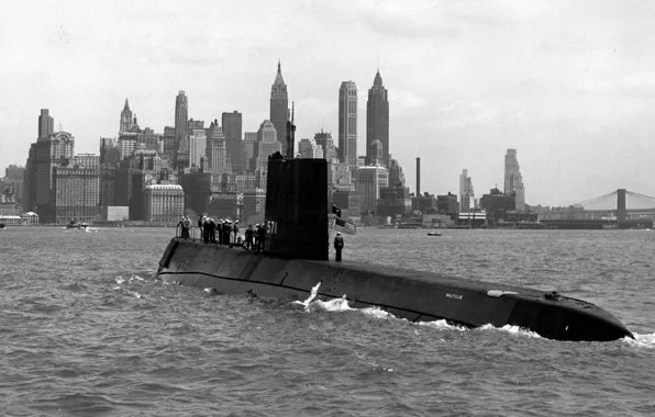 Картинка city, USA, vintage, sea, weapon, photo, water, New York