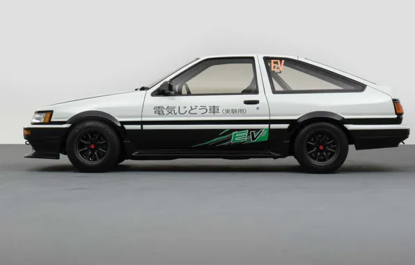 Toyota, вид сбоку, Тойота, шоу-кар, 2023, Toyota AE86 BEV