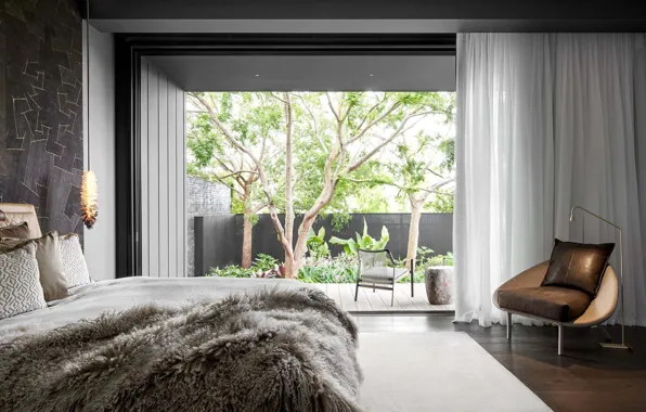 Дизайн, стиль, комната, интерьер, спальня, Melbourne, Australia, contemporary house