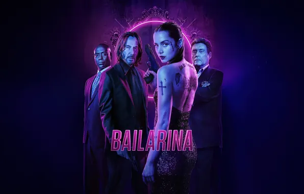 Кино, Movies, Keanu Reeves, Боевик, Ballerina, John Wick, Ana de Armas, Экшен
