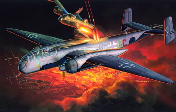 Германия, Heinkel, Ночной истребитель, Люфтваффе, He 219