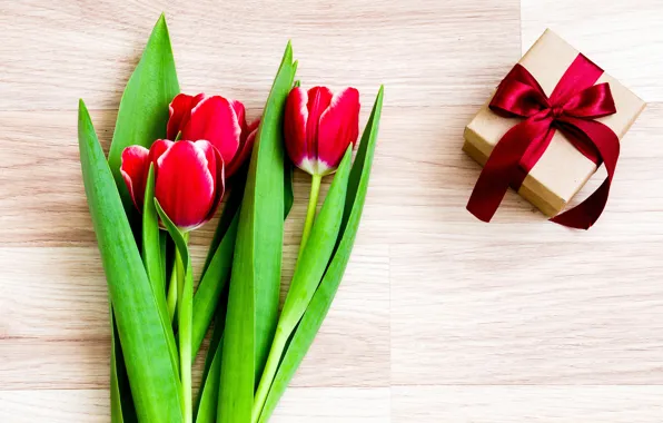 Картинка цветы, тюльпаны, red, love, romantic, tulips, gift, красные тюльпаны
