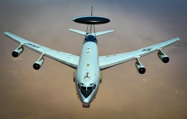 Картинка Самолет, USAF, ДРЛО, E-3 Sentry, Дозаправка