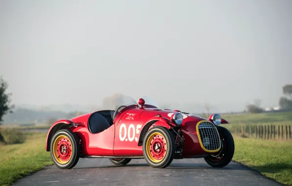 Дорога, Колеса, Утро, Фары, Classic, 1950, Classic car, Sports car