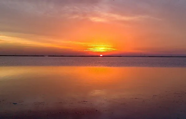 Картинка river, sea, sunset, lake, sun, rise, shot, manzla