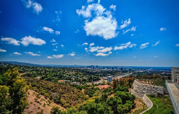 Калифорния, панорама, Лос-Анджелес, Los Angeles, California