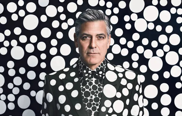 Картинка портрет, фотограф, актёр, горошины, George Clooney, Emma Summerton