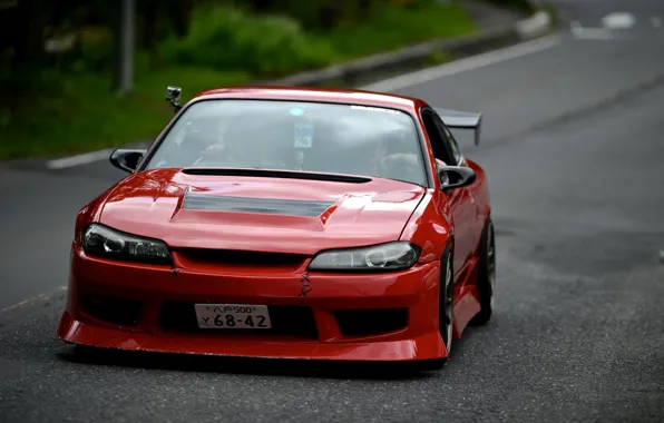 S15, Silvia, Nissan, Red, Tuning