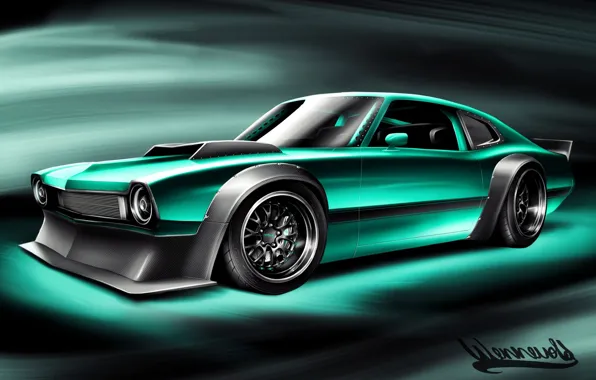 Ford, Авто, Рисунок, Машина, Арт, Vehicles, Maverick, Transport