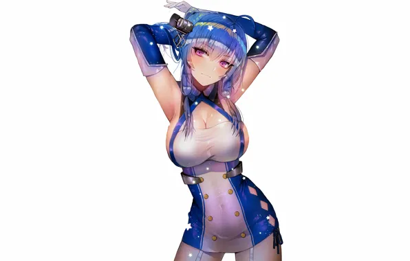 Girl, sexy, cleavage, long hair, dress, boobs, anime, beautiful