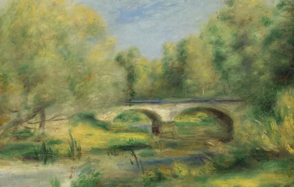 Мост, картина, ПЕЙЗАЖ, 1905, Пьер Огюст Ренуар, Pierre Auguste Renoir