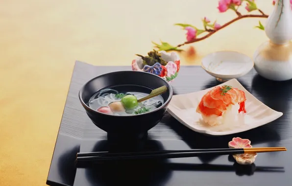 Картинка еда, рыба, палочки, суши, креветки