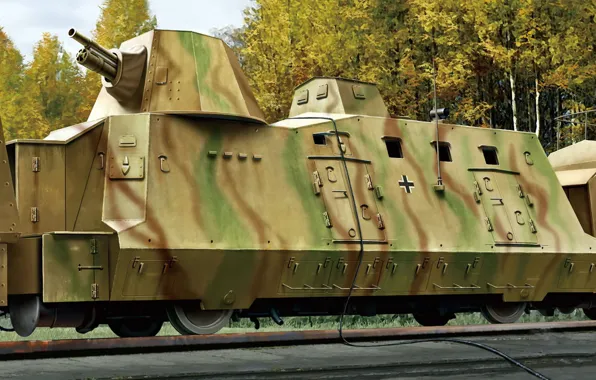 Германия, вермахт, бронепоезд, Geschutzwagen