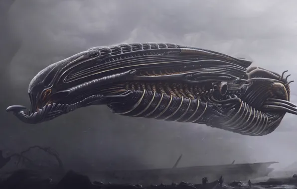 Корабль, Fantasy, Space, Art, Космический Корабль, Фантастика, Aliens, Spaceship