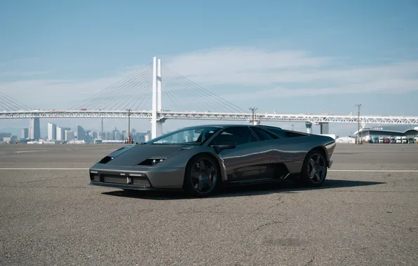 Lamborghini, Bridge, Grey, Lamborghini Diablo, 2023, Eccentrica, Eccentrica Restomod