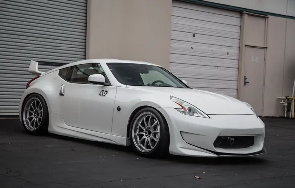 Nissan, white, tuning, 370Z