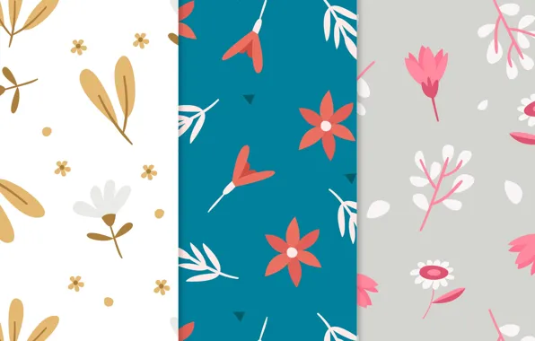 Фон, розовый, голубой, текстура, patterns, flowers, бежевый, pretty