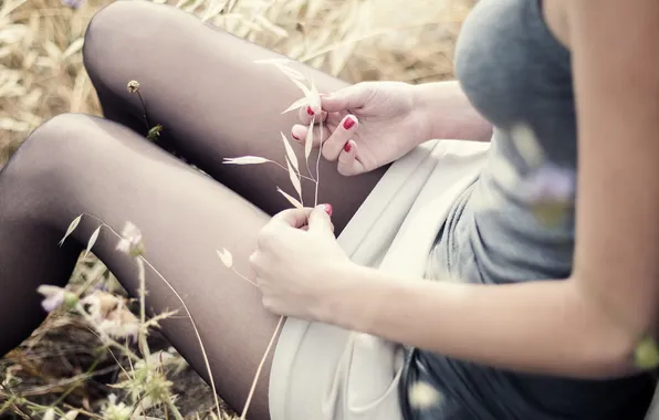 Лето, девушка, цветы