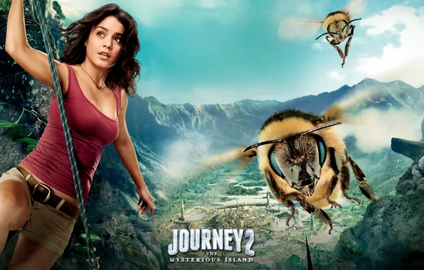 Картинка Ванесса Энн Хадженс, Journey 2: The Mysterious Island, Путешествие 2: Таинственный остров, гигантские пчёлы
