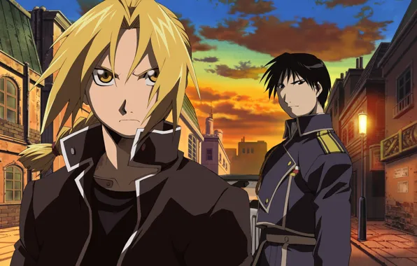 Edward elric, Roy mustang, Full metal alchemist