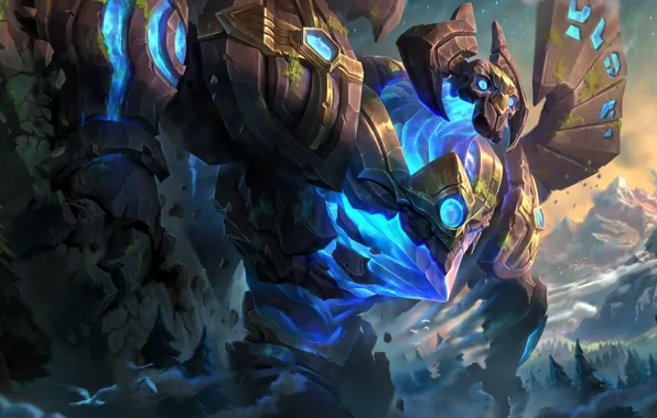 Горы, существо, League Of Legends, Galio