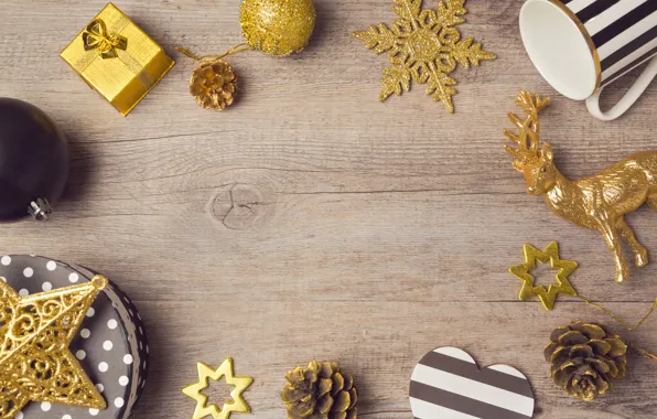 Картинка украшения, шары, Новый Год, Рождество, Christmas, balls, wood, decoration