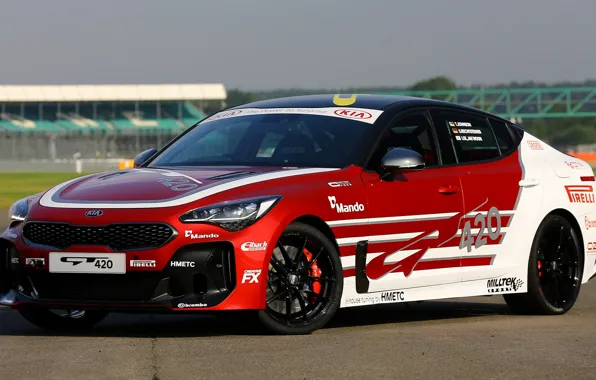 Car, машина, трасса, красная, сбоку, KIA, гоночная, колёса