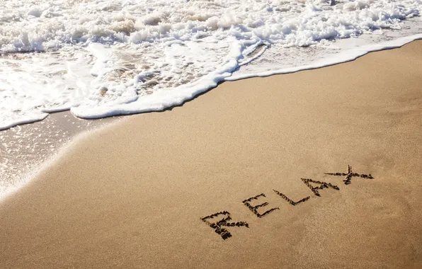 Картинка песок, море, пляж, лето, relax, summer, beach, sea
