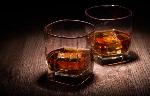Картинка лед, стакан, ice, виски, a glass of whiskey