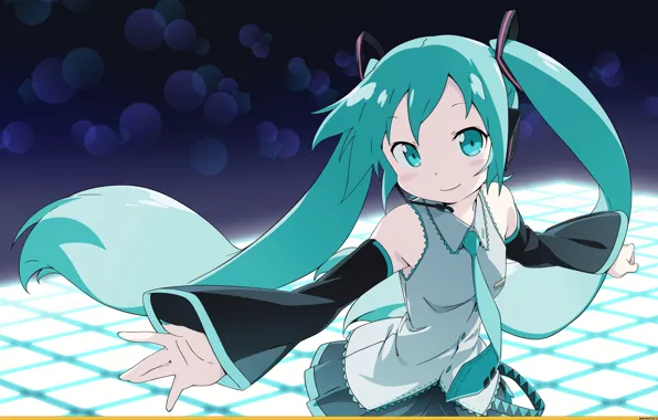 Vocaloid, Hatsune Miku, длинные волосы