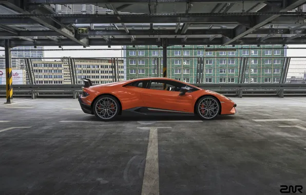 Авто, Lamborghini, Машина, Оранжевый, Суперкар, Рендеринг, Спорткар, Вид сбоку