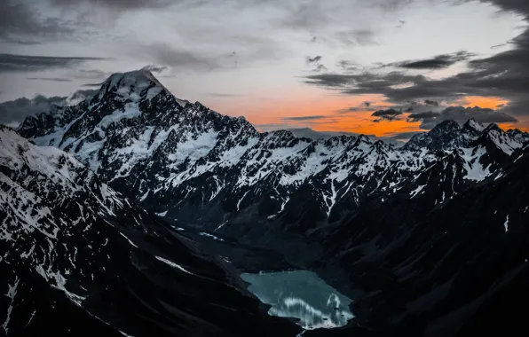 Картинка mountains, lake, tops