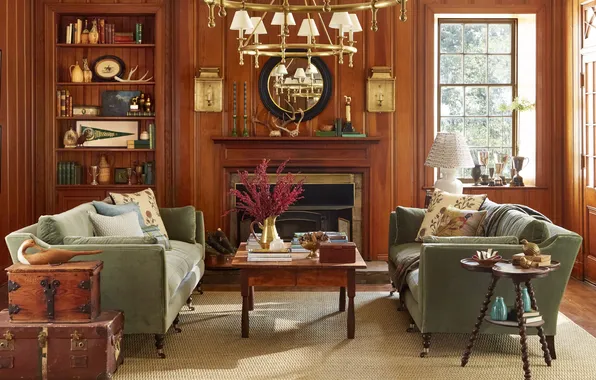 Дизайн, стиль, комната, интерьер, камин, гостиная, мягкая мебель, Pretty Cottage Decor Ideas for a Cozy …