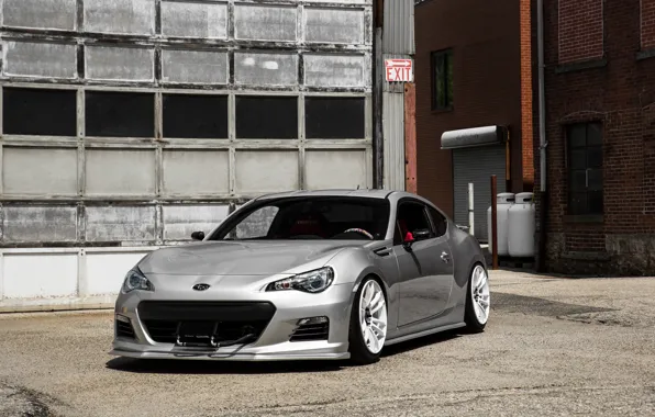 Subaru, silver, white, wheels, brz