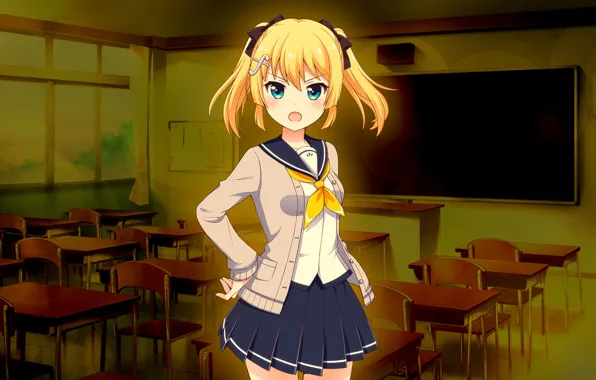 Девочка, класс, школа, Kanon Kougami, Battle Girl High School