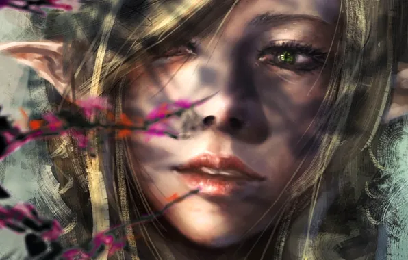 Картинка девушка, фентези, эльф, арт