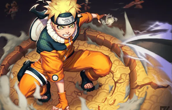 Пыль, мальчик, Наруто, Naruto, клоны, Узумаки Наруто