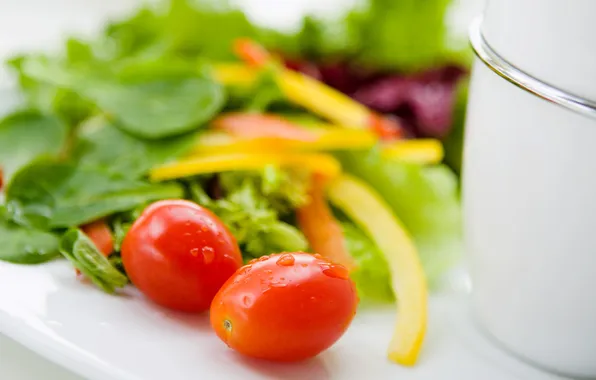 Картинка еда, овощи, салат, помидоры-черри