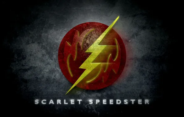 Картинка logo, comics, Flash, scarlet speedster