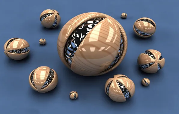 Картинка cinema, abstract three-dimensional balls
