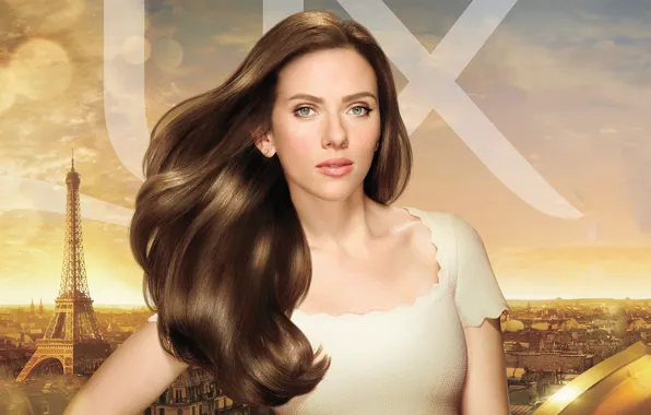 Взгляд, девушка, портрет, макияж, Scarlett Johansson, красивая