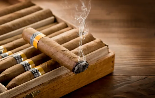 Картинка smoke, wood, cigars, snuff