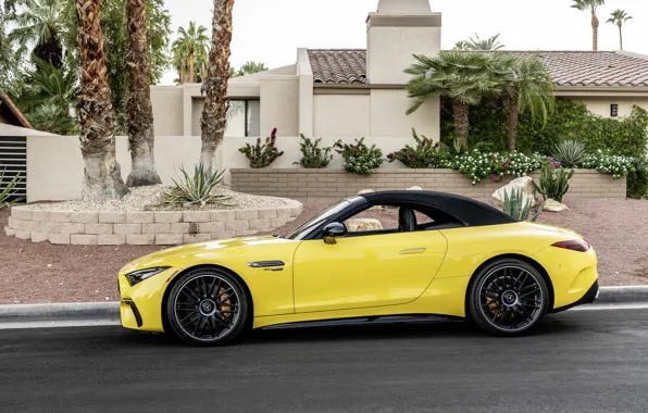 Mercedes-Benz, Mercedes, side view, Mercedes-AMG, Mercedes-AMG SL 63