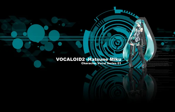 Наушники, vocaloid, вокалоид, miku hatsune, мику хатсуне