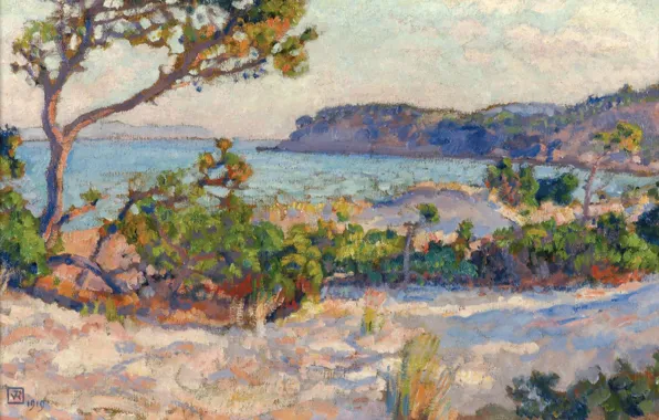 Пейзаж, картина, 1919, Theo van Rysselberghe, Тео ван Рейссельберге, Дюны в Ла Фавьер